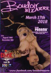 Flyer for fetish party "Boudoir Bizarre", 2018