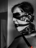 Keira in leather bondage I